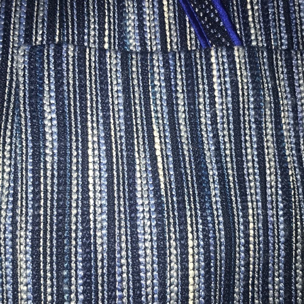 Tahari Blue Textured Stripe Mini Skirt - Picture 7 of 7